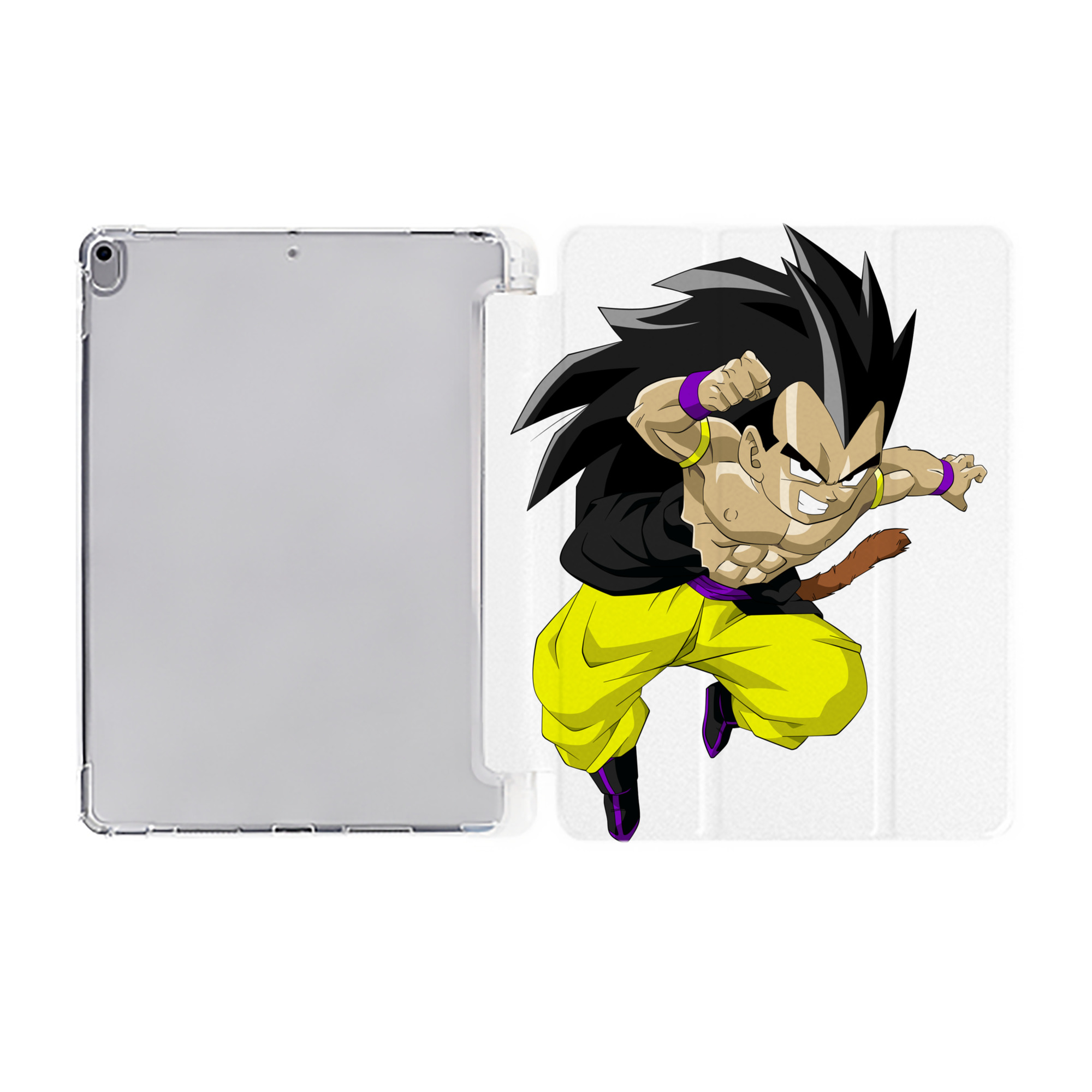 （画像用） ドラゴンボール ベジータ四世（Bejīta Yonsei）DRAGON BALL Vegeta IV IPad ケース ペン収納付き 三つ折りスタンド PUレザー×シリコン 対応機種9.5/10.5/10.9インチ